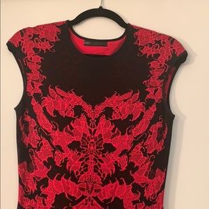 RVN Black & Red fitted dress- Size Med, like new
